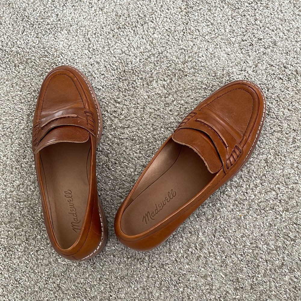 Madewell leather loafers, 5.5, like new